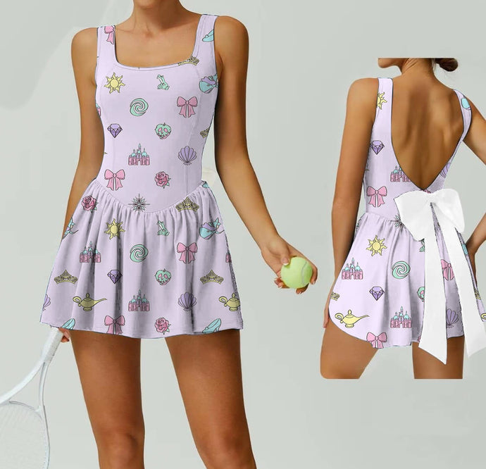 ADULT Purple Icons Dress
