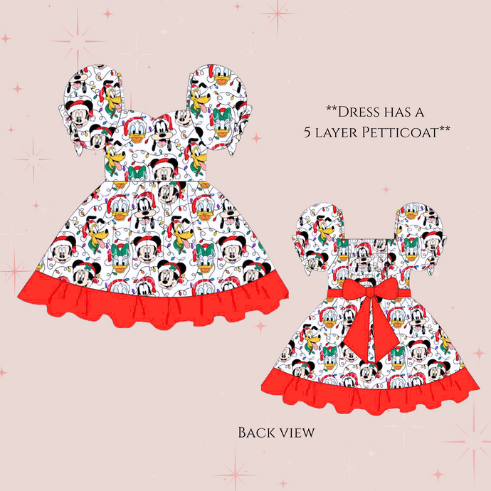 Christmas Lights Babydoll Petticoat Dress