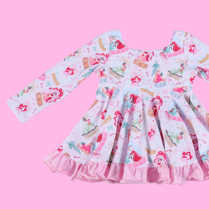 Snowglobe Princess LS Dress