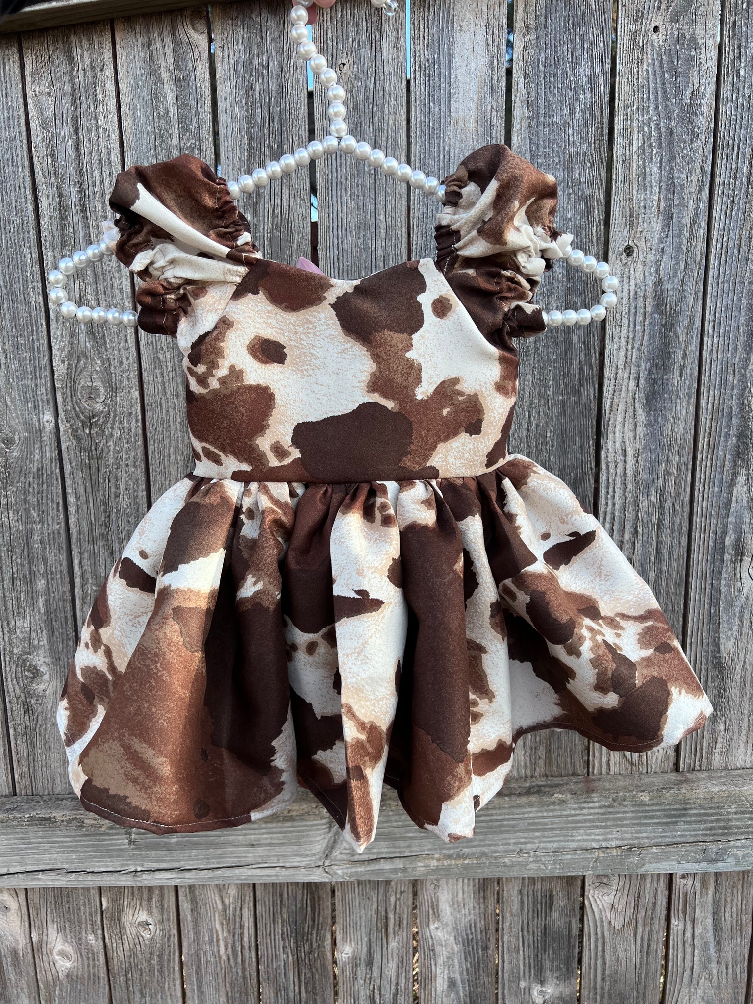 Brown Cow Babydoll Dress SweetPea Customs Brown Cow Babydoll Dress SweetPea Customs